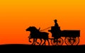 Horse-drawn Wagon Silhouette