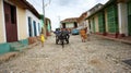 Horse-drawn wagon in Trinidad