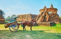 The cart at the ancient temple, Ava, Myanmar Royalty Free Stock Photo