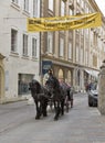 Horse driven carriage in Salzburg, Austria.