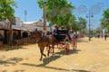 The Horse Fair is a fair that is held every May in Jerez de la Frontera in Cadiz. Spain. May 8, 2022 Royalty Free Stock Photo