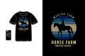 Horse farm t shirt mockup typography