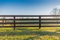 Horse Fence Across Field Royalty Free Stock Photo