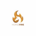 Horse Fire Logo. Horse vector Illustration
