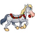 Horse and flowers Royalty Free Stock Photo
