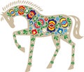 Horse with folk design