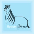 Horse frame logo vector background design Royalty Free Stock Photo