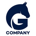 Horse and G company linked letter logo