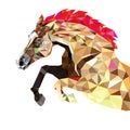 Horse in geometric pattern style. eps 10 Royalty Free Stock Photo