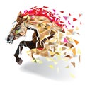 Horse in geometric pattern style. eps 10 Royalty Free Stock Photo