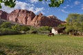 Horse grazing at farm in Capital Reef National Park Royalty Free Stock Photo