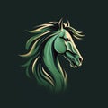 Green Horse Vector Illustration Symbol Design Royalty Free Stock Photo