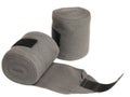 Horse grey knitwear bandages isolated on white
