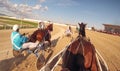 Horse harness chariots race 014 Royalty Free Stock Photo