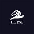 Horse head concept logo as the main logo for horse racing Royalty Free Stock Photo