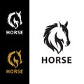 Horse Head Concept Logo Tempate Royalty Free Stock Photo