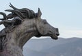 Horse Head Facing Mountains Royalty Free Stock Photo