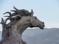 Horse Head Facing Mountains Royalty Free Stock Photo