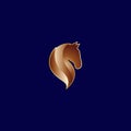 horse head and fire vector illustration for logo Royalty Free Stock Photo