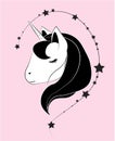 Fantastic unicorn head Royalty Free Stock Photo