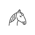 Horse Head line icon Royalty Free Stock Photo