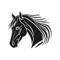 Horse head logo of animal face Clipart