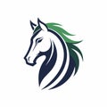 A horse head logo icon vector illustration