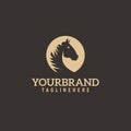 Horse head logo. Simple elegant designs Template Royalty Free Stock Photo