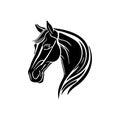 Horse head logo of Stallion face Clip art