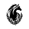 Horse head logo vector Royalty Free Stock Photo
