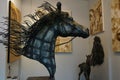 Horse head sculpture