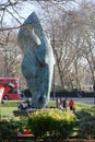 Horse Head sculpture at Marble Arch called `Still Water` by Nic Fiddian-Green Royalty Free Stock Photo