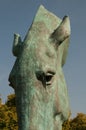 Horse head sculpture by Nic Fiddian-Green at Marble Arch London Royalty Free Stock Photo