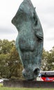 Horse head statue by Nic Fiddian-Green in hyde park near by oxford street Royalty Free Stock Photo