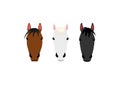 Horse heads group design Royalty Free Stock Photo