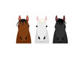 Horse heads group design Royalty Free Stock Photo