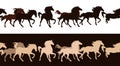 Horse herd vector Royalty Free Stock Photo
