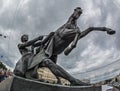 Horse holding man sculpture of Anichkov Bridge