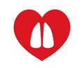 Horse hoof footprint in red heart. Vector. I Like Horses. Animals, Pets. Red heart with horse white hoof print inside