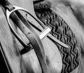 Horse - horses saddle Royalty Free Stock Photo