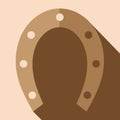 Horse horseshoe. Flat vector image