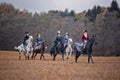 Horse-hunting with ladies in riding habit