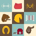 Horse Icons Royalty Free Stock Photo