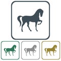 Horse icons set Royalty Free Stock Photo