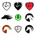 Horse icons symbols