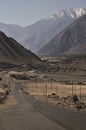 Indus river flowing through mountains in Ladakh, India Royalty Free Stock Photo