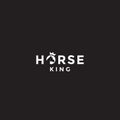 Horse king exclusive logo design template Royalty Free Stock Photo