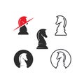 horse knight chess icon vector illustration design