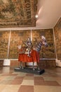 Horse and knights armour on display at Nationalmuseet..