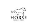 horse logo design, head horse logo vector template Royalty Free Stock Photo